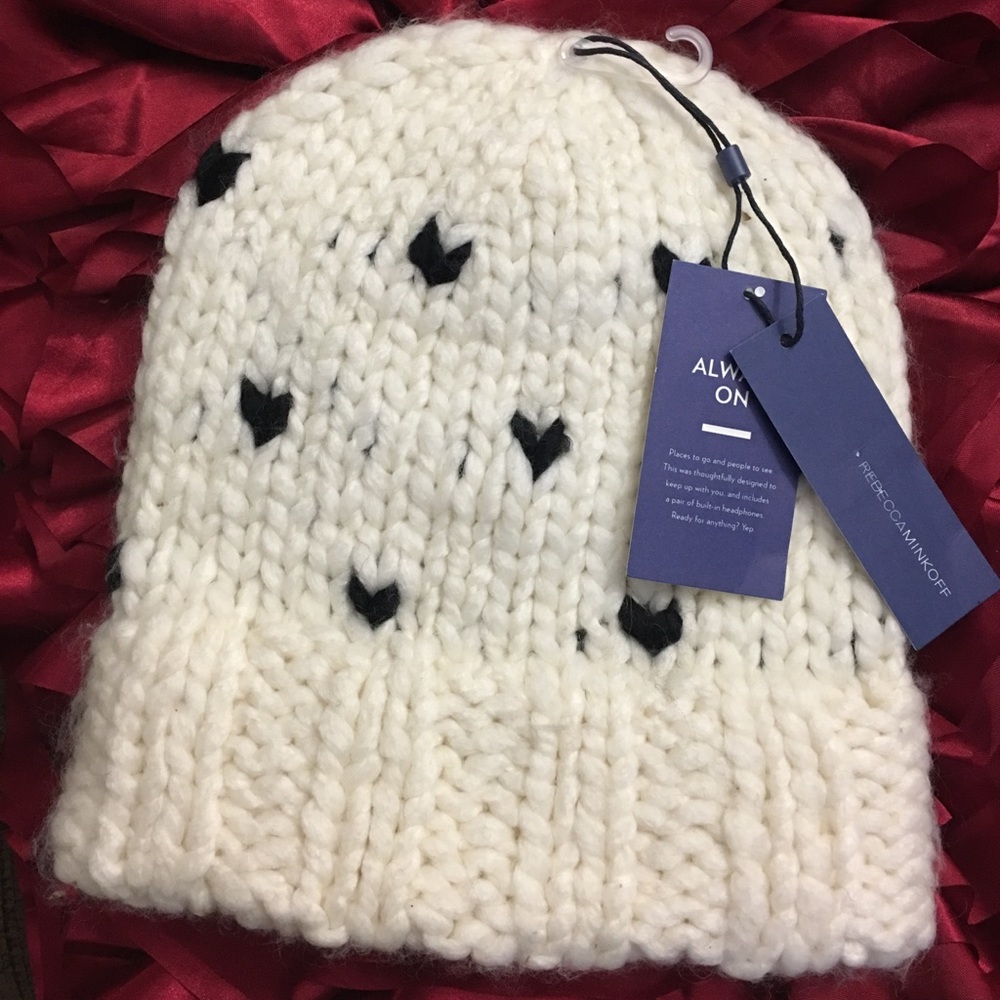New Rebecca Minkoff Hand Knit headphones beanies